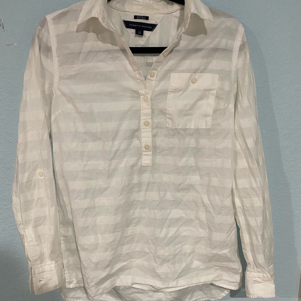 White Button Up Top